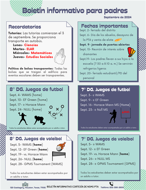 Spanish Sept. Newsletter